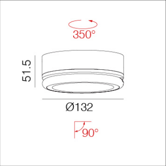 Miro White 10W/18W Directional LED Surface Mounted Downlight (350° Horizontal Rotation, 90° Tilt)