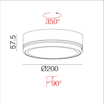 Miro White 10W/18W Directional LED Surface Mounted Downlight (350° Horizontal Rotation, 90° Tilt)