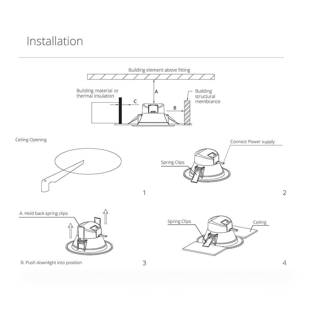 Alta Series White 10W Ø115*61mm/20W Ø225*84mm LED Recessed Downlight (4/6/8 Units Pack Options)