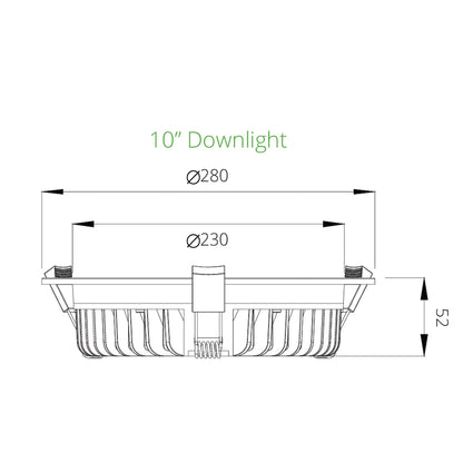 Angel Series White 35W Ø280*52mm Cut out: Ø230-260mm LED Recessed Downlight (4000K, Non-Dimmable Driver)