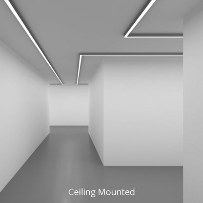 Chain GLS 5470 White 2500*54*70mm LED Linear Pendant & Surface Mounted Extrusion Light (Customised Length Option)