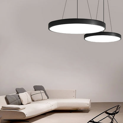 Bright Circle B Series Black Ø435/585/735mm LED Pendant Light - Up/Down or Downward