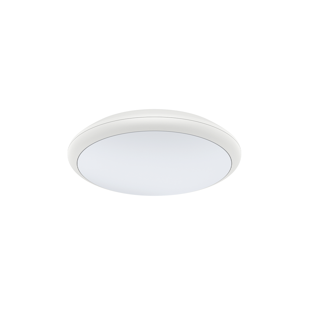 CW178 Series Outdoor IP65 White Ø250/300mm LED Round Oyster Ceiling Mounted Light (PIR / Microwave Sensor Options, Trio Colours 3000K+4000K+5700K)