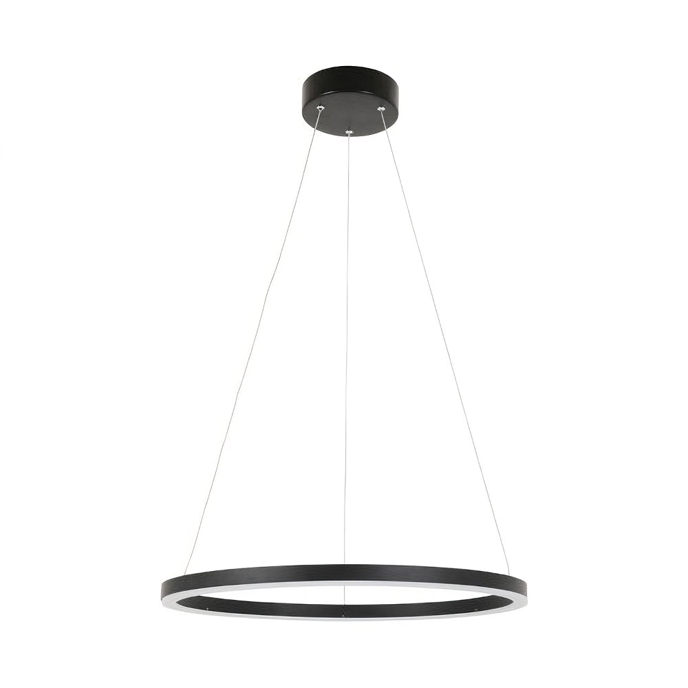 Chain GAS35 D835 Black Φ835*35*35 Hanging Height 1500mm 55W Circular Ring LED Linear Pendant Light (Curve Linear Option)