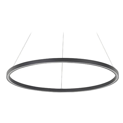 Chain GAS35 D1535 Downward / D1512 Inward Light Black Hanging Height 2500mm Circular Ring LED Linear Pendant Light (Curve Linear Option)