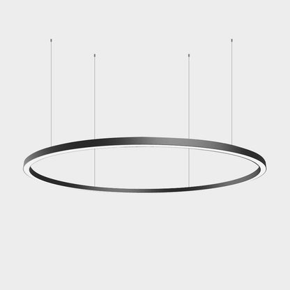 Chain GAS35 D3000 Downward Black/White Φ3035*35*35 Hanging Height 3m Circular Ring LED RGB Linear Pendant Light (Curve Linear Option)