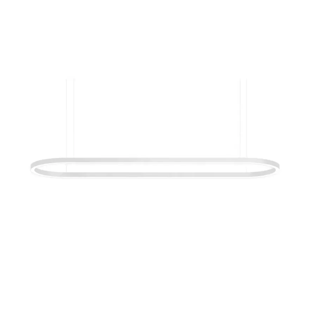 Chain GAS35 Oval & Rectangle LED Linear Pendant Light Black/White/Silver (Surface Mounted Option)