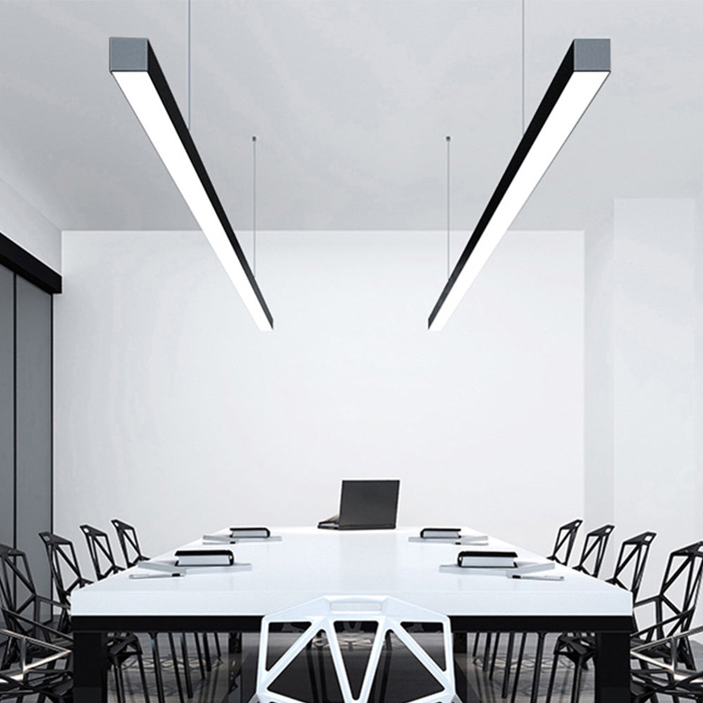 Chain GLS 5470 Black 2500*54*70mm LED Linear Pendant & Surface Mounted Extrusion Light (Customised Length Option)