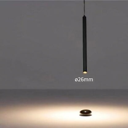 Coz Slim ø26*400/600*1700mm 7W Black/White LED Cylinder Pendant Light