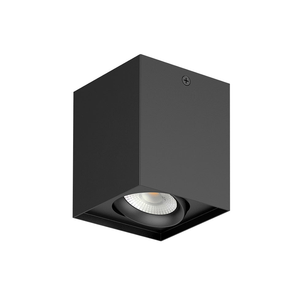 Crest SQ/SR 90 IP54 Black/White 10W Directional LED Surface Mounted Spot Light