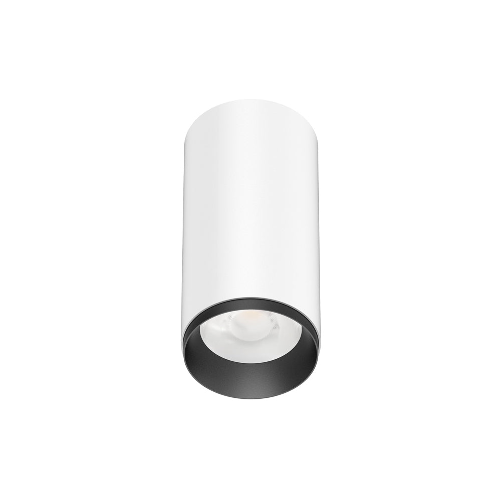 Cusp 02 White with Black Trim 10W/20W LED Cylinder Surface Mounted Spot Light (Downlight)