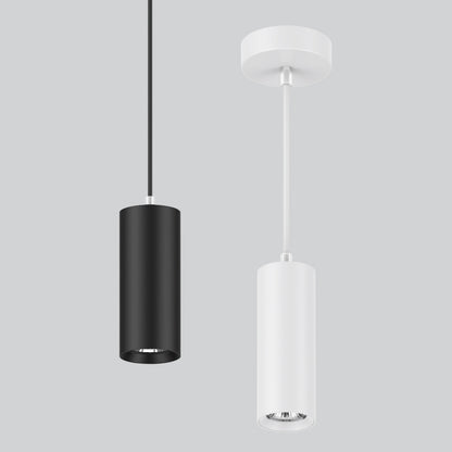 Cusp 833 Series Black/White Ø65*180*1209mm 15W LED Cylinder Pendant Light - Trio Colour Switchable