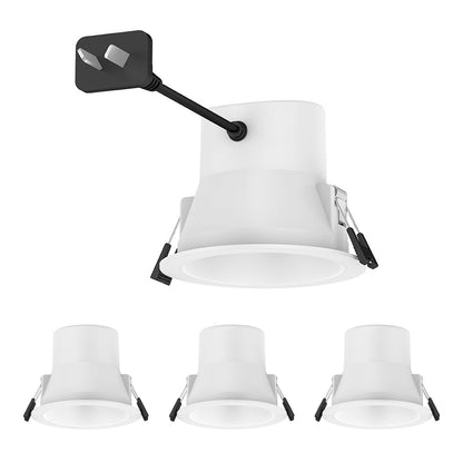 DL106 Fixed White 10W Trio Colour LED Deep Recessed Downlight (4/6/8 Units Pack Options)