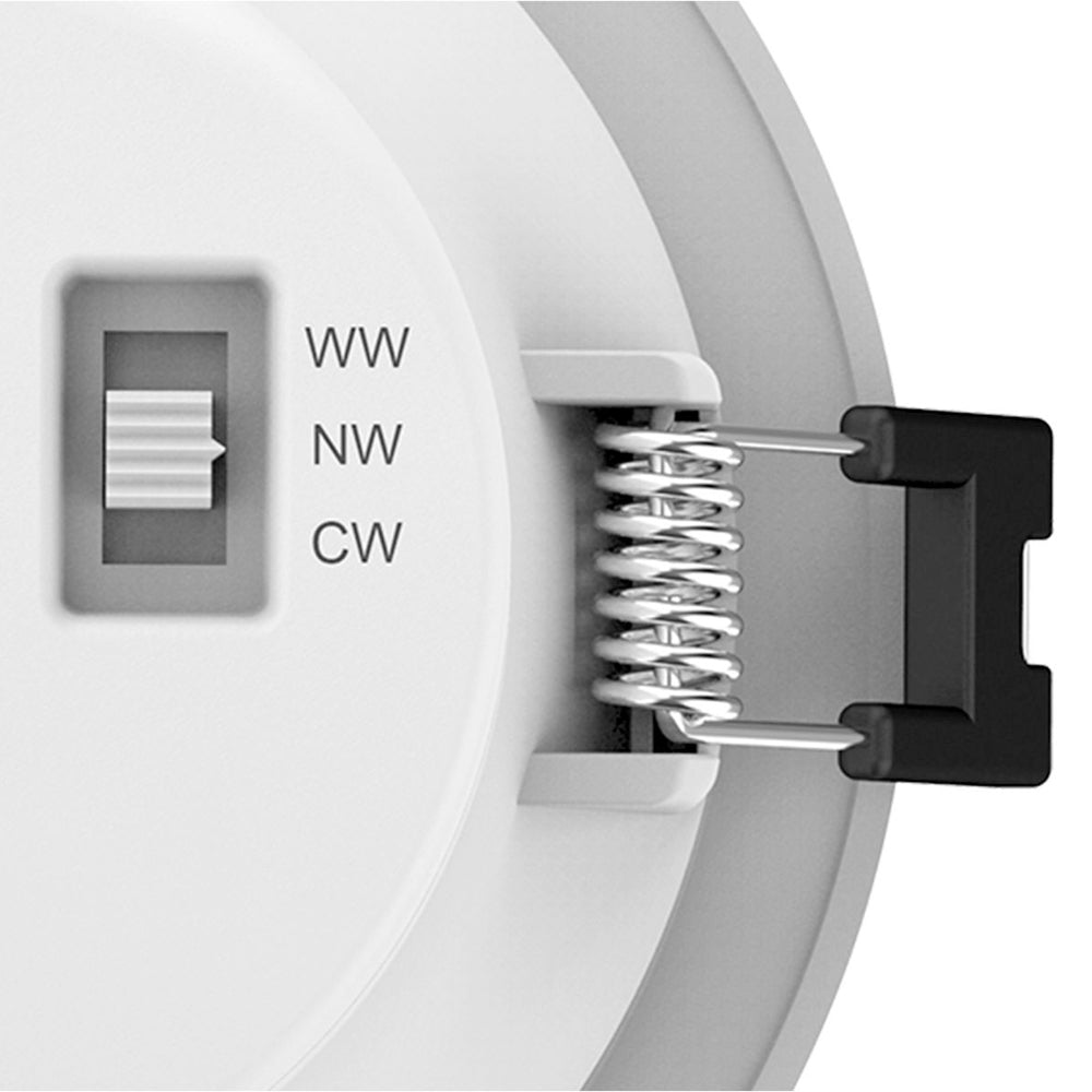 DL106 Fixed White 10W Trio Colour LED Deep Recessed Downlight (4/6/8 Units Pack Options)