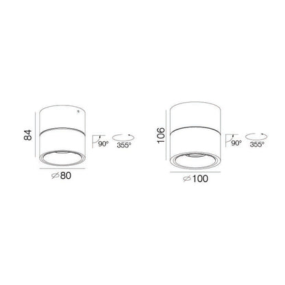 Dolux Luxy Black 9W/13W Directional LED Surface Mounted Spot Light (Downlight)