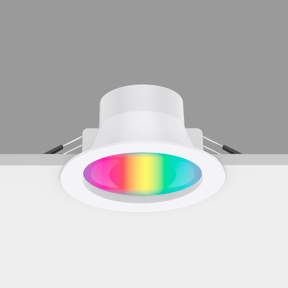 ECO Smart RGB + 2700K - 6500K Tuya WiFi+Bluetooth Wireless Control White 9W Ø115*60mm Cutout: Ø90-95mm LED Recessed Downlight (4/6/8 Units Pack Options)