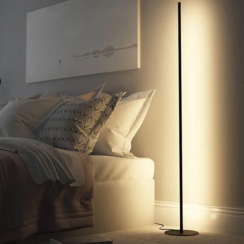 Freesetanding Smart Tuya & WiFi/Remote Control Black 15W 1600*182mm 3000K-5700K LED Slim Floor Lamp