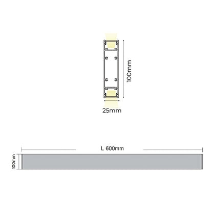 Chain GLC 25 Black 613/1213/1513/1813/2413mm Up/Down LED Wall Light