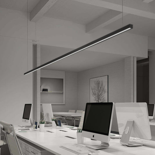 Chain GLS25 Slimline Black 1500/1800/2400mm LED Linear Pendant Light