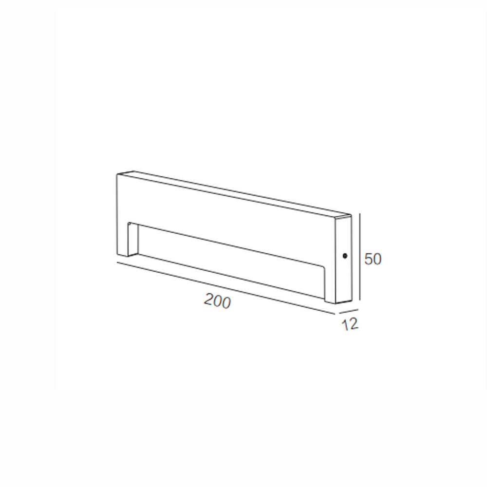 Luxon 200 Outdoor IP65 Black 6W 200*50*12mm LED Wall Light (3000K)