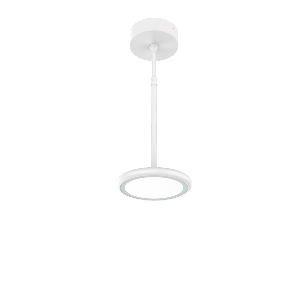 Miro D130/200mm Round Panel LED Pendant Light Black/White