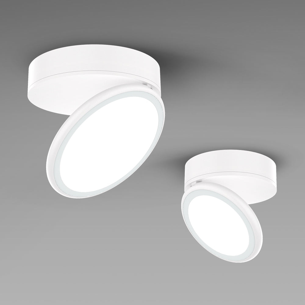 Miro White 10W/18W Directional LED Surface Mounted Downlight (350° Horizontal Rotation, 90° Tilt)