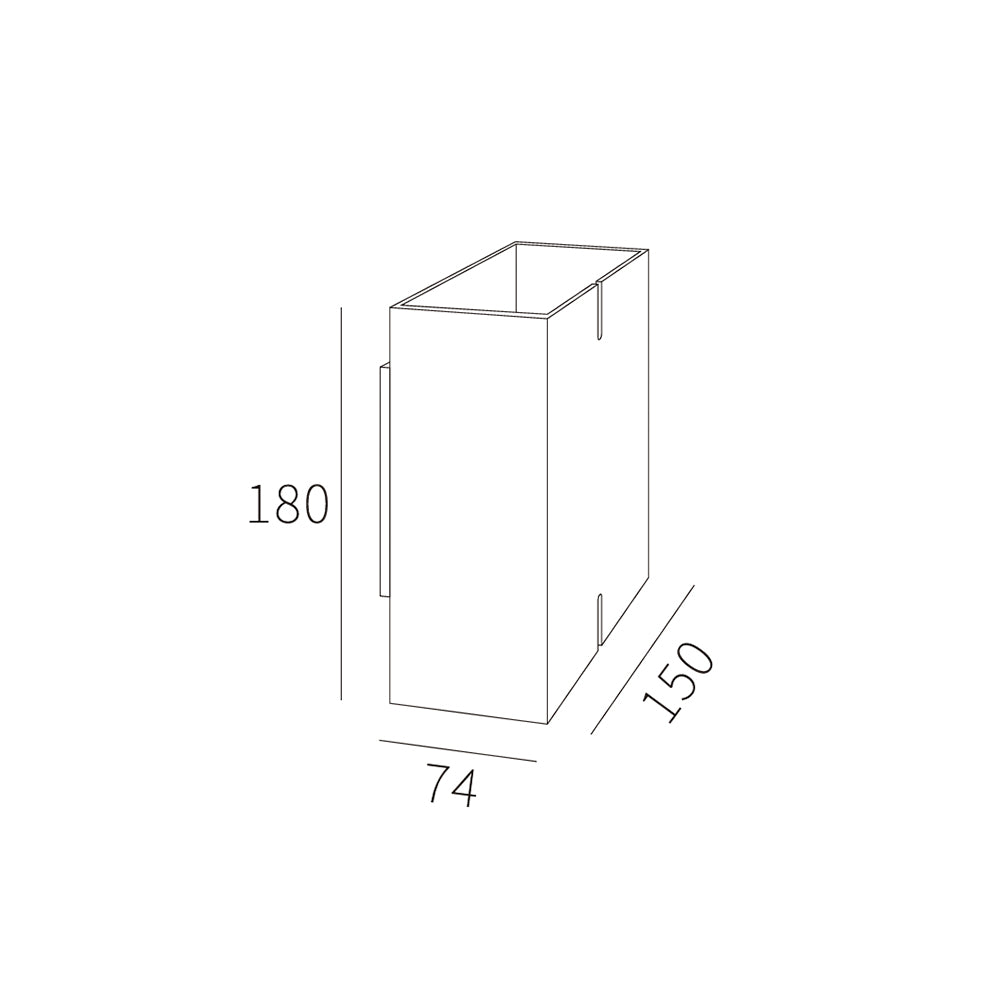 Otto Slot IP44 Black 2*3W 3000K Up & Down LED Wall Light (Indoor & Outdoor Undercover Areas)