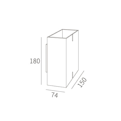 Otto Slot IP44 Black 2*3W 3000K Up & Down LED Wall Light (Indoor & Outdoor Undercover Areas)