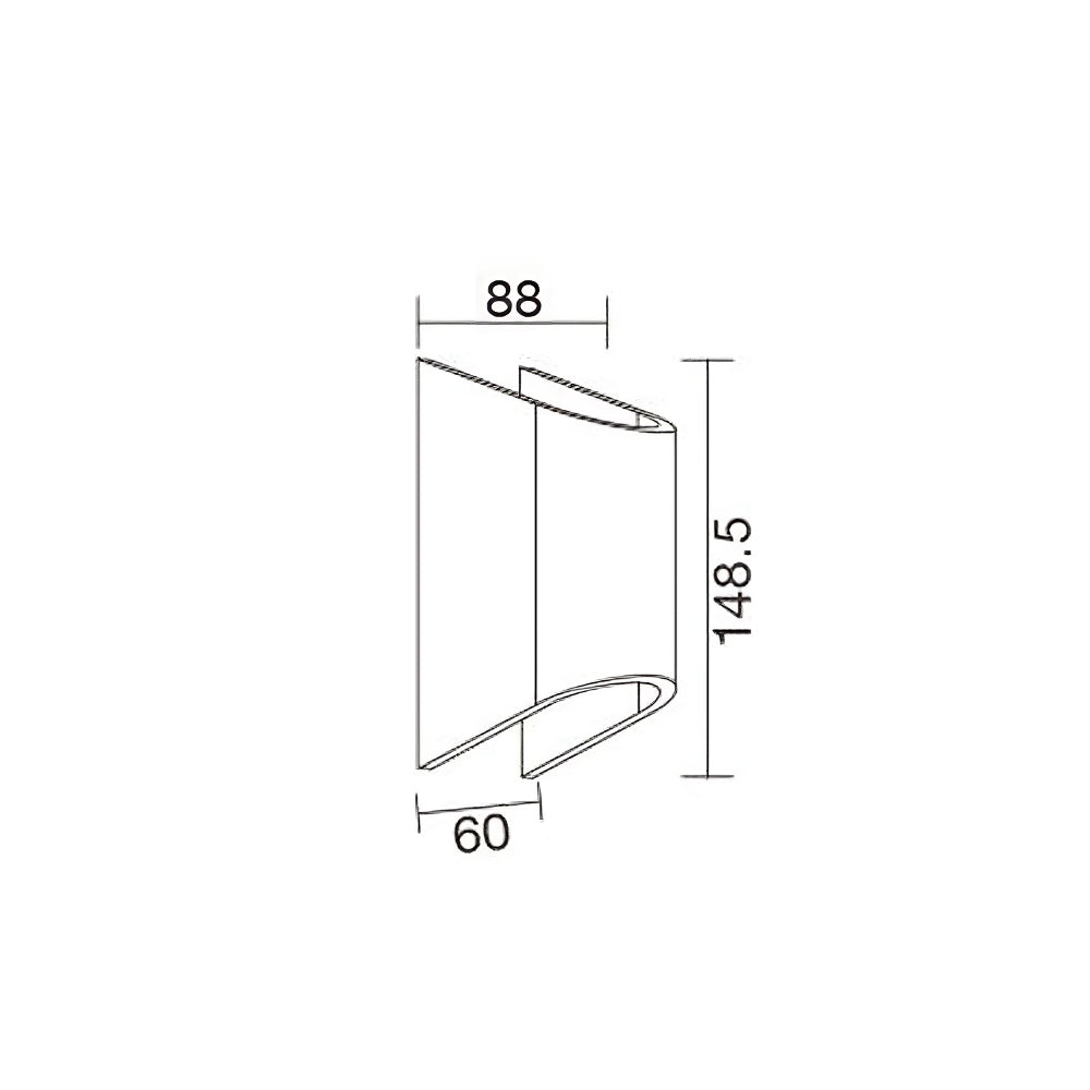 Rex 01 Black/White 2*4W 60*88*148.5mm Up & Down LED Wall Light (3000K)