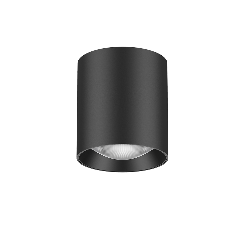 SD90 Black/Black with Gold Trim 10W Ø90*H100mm LED Cylinder Surface Mounted Spot Light (Downlight)