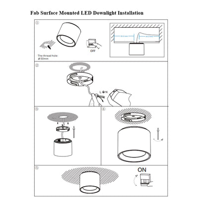 SM137 Series Black 20W/30W LED Cylinder Commercial Surface Mounted Spot Light (Downlight)