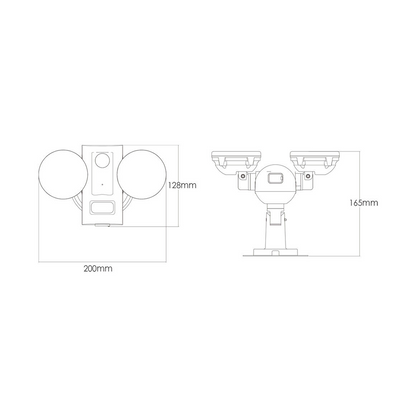 SMART Security TUYA & WiFi APP Control 2*6W LED Light / IR Sensor / 1080P Camera