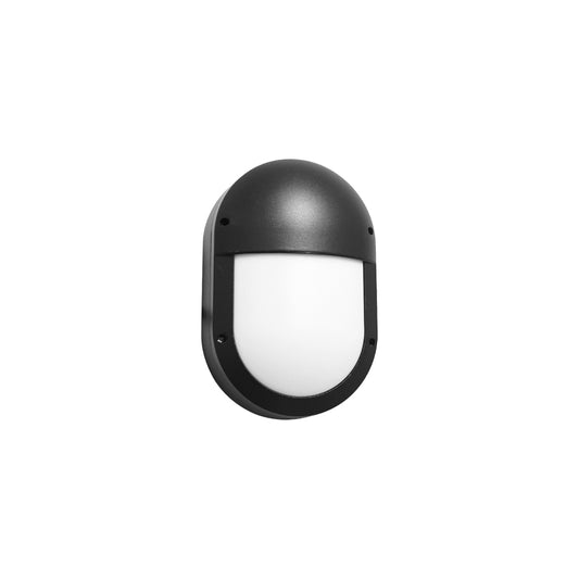 Sahara Series Outdoor IP65 Black 20W 5000K 285*190*100mm Oval Halfmoon LED Wall Mounted Light