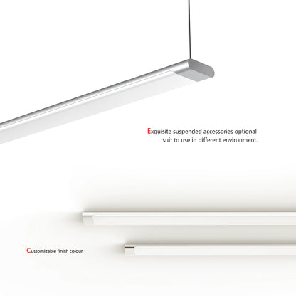 Slim 02 Batten Black 600/900/1200mm LED Ceiling Mounted & Suspension Light