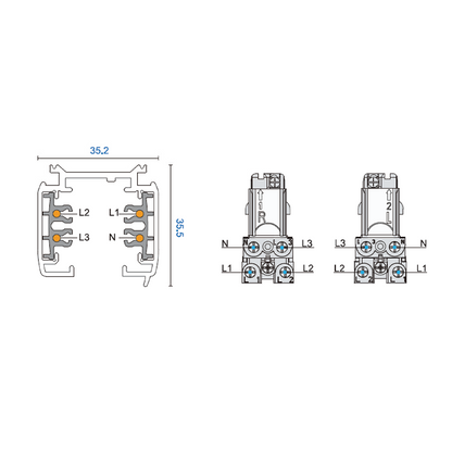 Powergear 3-Circuit Track System 1m/2m/3m White/Black Options