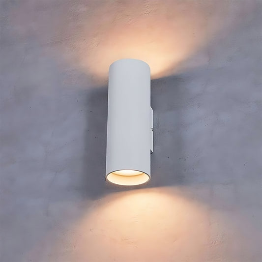 Tub RO Series IP54 Black/White 2*7W Ø86*240mm Up & Down LED Wall Light (Indoor & Outdoor Undercover Areas)