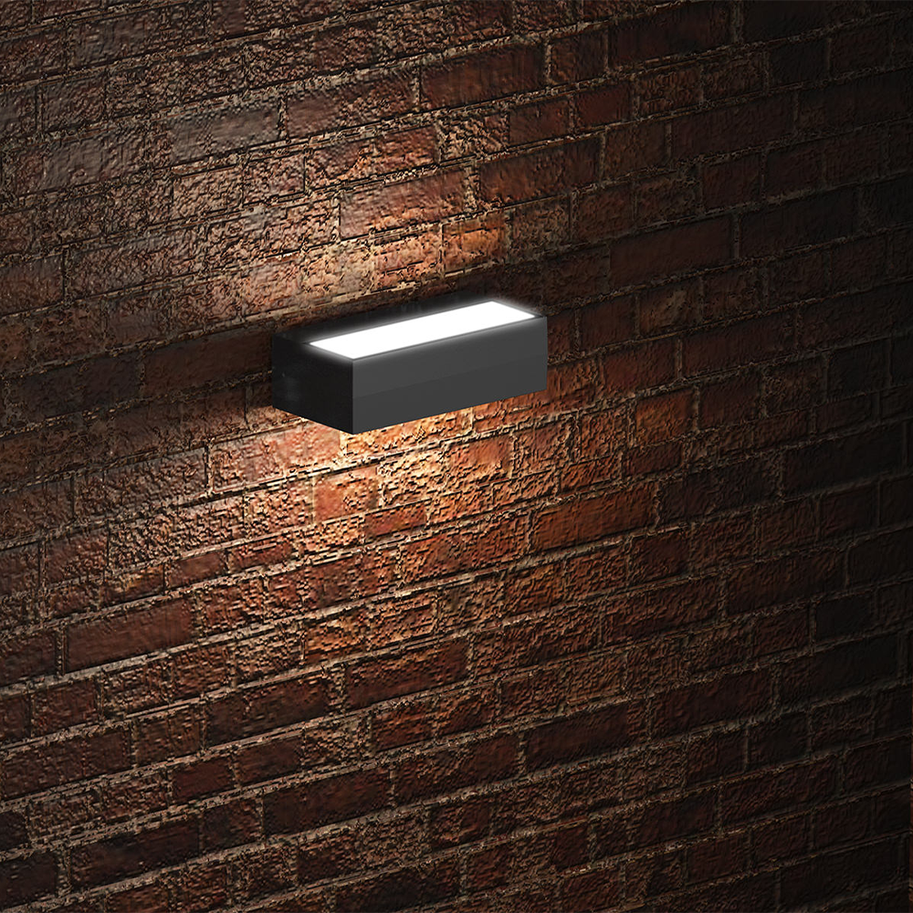 WL100 Series Outdoor IP65 Black 10W/15W Up/Down LED Wall Light