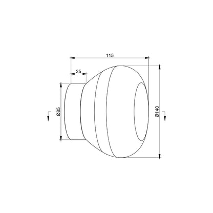 WL140 IP54 EGG Opal 6W Ø140*H115 Dimmable LED Surface Wall/Ceiling Mounted Light