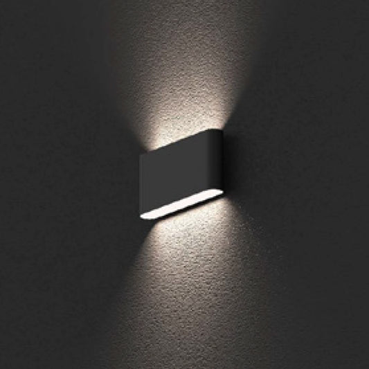 WL90 Outdoor IP65 Black 2*5W 175*30.5*90mm Up/Down LED Wall Light (Trio Colours 3000K+4000K+5700K Options)